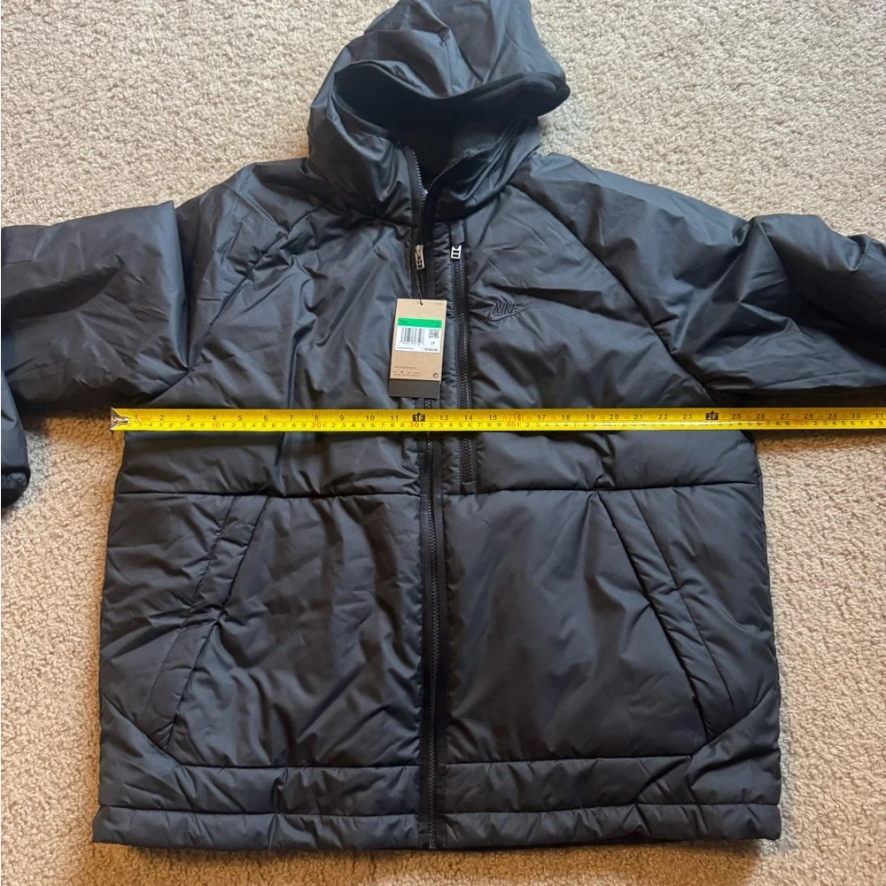 Nike Sportswear Therma-FIT Legacy Fleece Lined Hooded Jacket Black Size XL New - Picture 5 of 8